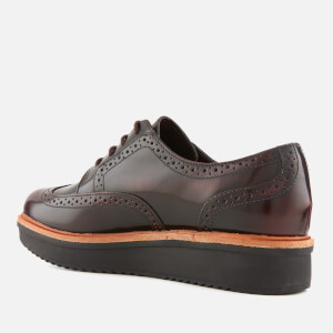 Clarks Women s Teadale Maira Leather Brogues Aubergine Allsole