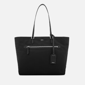 DKNY Women s Casey Large Tote Bag Black Silver