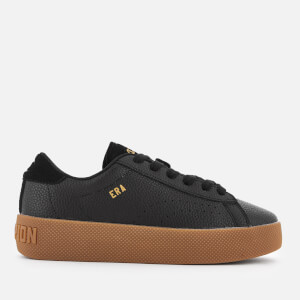 Champion Women s Era Leather Trainers Black Gum TheHut