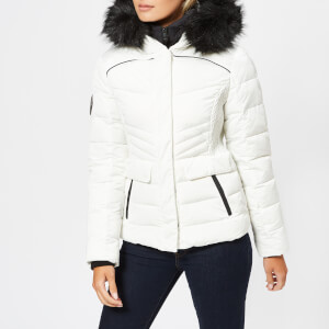Superdry Women s Glacier Biker Jacket White TheHut