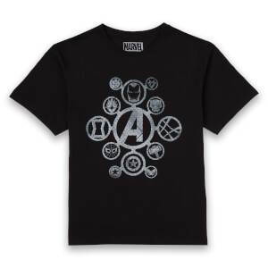 Avengers Distressed Metal Icon Men s T Shirt Black