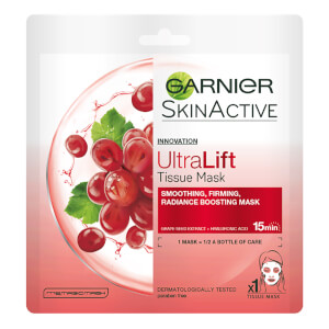 Garnier Ultralift Anti Ageing Radiance Boosting Face Sheet Mask 4 Pack Box 128g