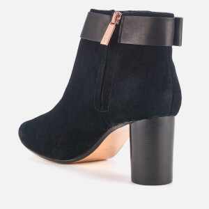 Ted Baker Women s Mharia Suede Heeled Ankle Boots Black Allsole