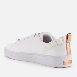 Ted baker white ruffle trainers top