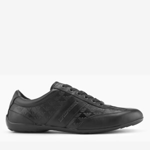Emporio Armani Men s Zatch Leather Embossed Oxford Trainers