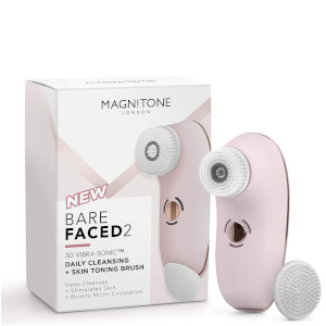 Cepillo limpiador y tonificante BareFaced 2 Daily de MAGNITONE London - Rosa