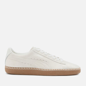 Puma Men s Blanket Stitch Suede Classic Trainers Whisper White Gum Allsole