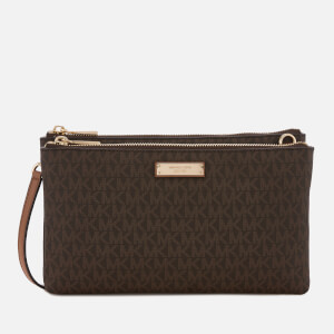 MICHAEL MICHAEL KORS Women s Adele Double Zip Cross Body Bag Brown