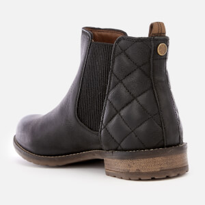 Barbour Women s Abigail Leather Quilted Chelsea Boots Black Allsole