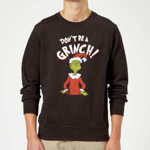 The Grinch Dont Be A Grinch Christmas Jumper Black IWOOT UK