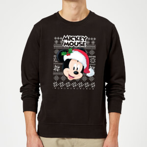 Disney Classic Mickey Mouse Christmas Jumper Black