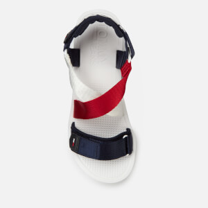 Tommy Jeans Women s Sporty Neoprene Flatform Sandals Red White