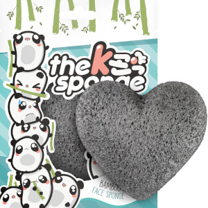 Esponja en forma de corazón K-Sponge de The Konjac Sponge Company - Carbón y bambú 12 g