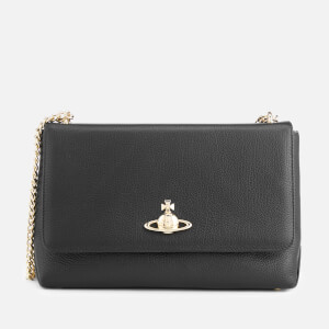 Vivienne Westwood Women's Balmoral Large Bag with Flap and Chain - Black