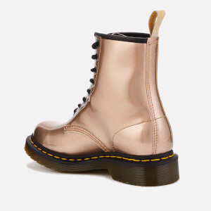 Dr. Martens Women s 1460 Vegan Chrome 8 Eye Boots Rose Gold Allsole