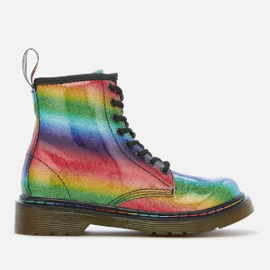 Dr. Martens Kid s 1460 Ombre Glitter Patent 8 Eye Boots Rainbow