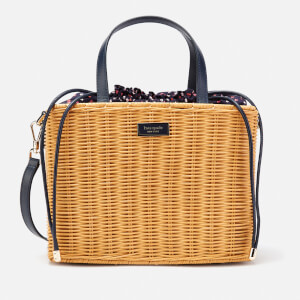 セール☆kate spade Wicker SAMかご素材フラワー巾着2wayバッグ セール☆kate spade Wicker SAMかご素材フラワー巾着2wayバッグ