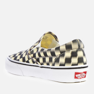 Vans Blur Check Classic Slip On Trainers Black Classic White