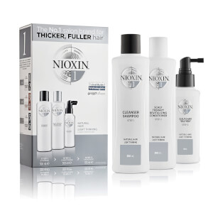 NIOXIN Kit de fidelización de 3 partes del sistema 1 para cabellos naturales con ligera disminución de volumen