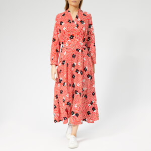 Whistles Women s Confetti Floral Print Midi Dress Red Multi