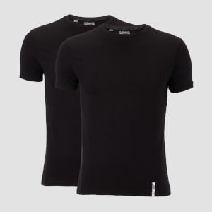 MP Men's Luxe Classic Crew T-Shirt - Black/Black (2 Pack)