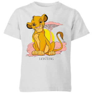 Disney Lion King Simba Pastel Kids T Shirt Grey Clothing Zavvi UK