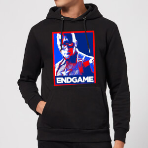 Avengers Endgame Captain America Poster Hoodie Black IWOOT UK
