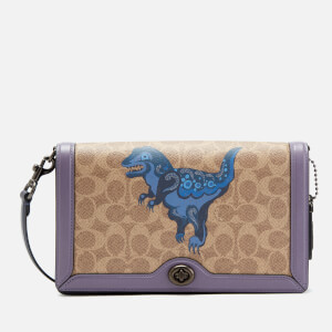 Coach 1941 Women's Coated Canvas Signature Rexy by Zhu Jingyi Riley Cross  Body Bag - Tan Dusty Lavender