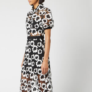 Self portrait abstract floral guipure mini dress cheap