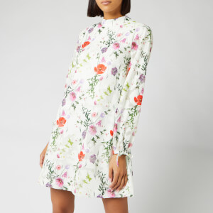 Ted Baker Women s Imane Tie Cuff High Neck Tunic White TheHut
