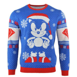 Sonic the hedgehog ugly christmas sweater deals