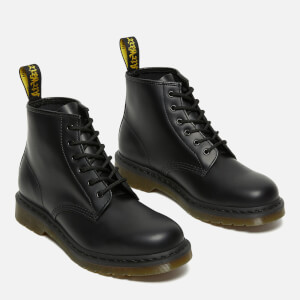 Dr martens black 101 6 eye boots sales