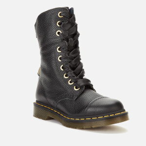 Dr. Martens Women s Aimilita Leather Tartan Toe Cap 9 Eye Boots