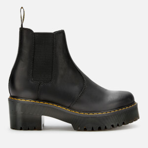 Dr. Martens Women s Rometty Leather Chunky Sole Chelsea Boots Black Allsole