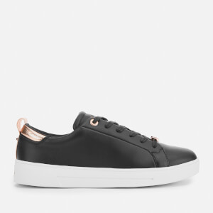 Ted Baker Women s Gielli Leather Low Top Trainers Black Black