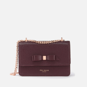Ted Baker Women s Jayllaa Bow Detail Micro Cross Body Bag Oxblood