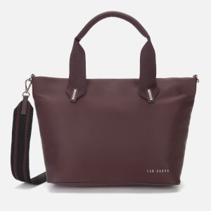 Ted Baker Women s Macieyy Chunky Zip Small Nylon Tote Bag Oxblood