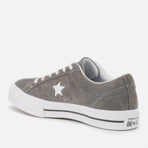 Converse Men s One Star Vintage Suede Ox Trainers Carbon Grey White Black Allsole