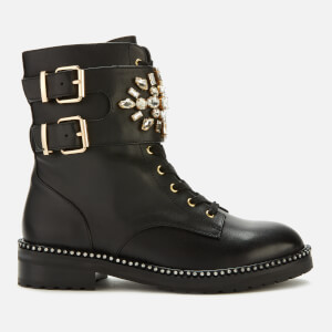 Kurt Geiger London Women s Stoop Leather Lace Up Boots Black Allsole