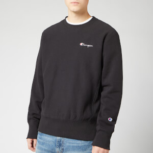 Champion Men s Small Script Sweatshirt Black TheHut
