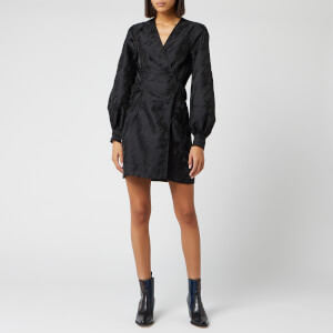 Ganni Women's Jacquard Dress - Black - EU 34/UK 6 | Coggles