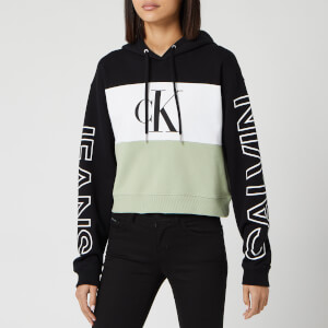 Calvin klein blocking statement logo hoodie new arrivals