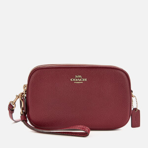 Coach Women s Polished Pebble Leather Sadie Bag Deep Red
