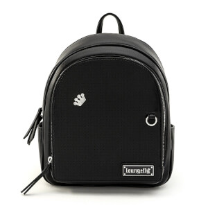 Loungefly black pin trader faux leather mini backpack outlet
