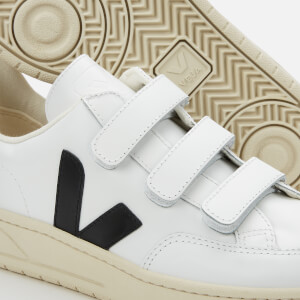 Veja Women s V Lock Leather Trainers Extra White Black Allsole