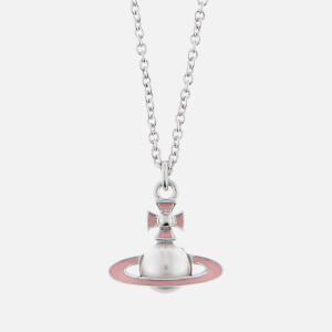 Vivienne Westwood Women s Iris Bas Relief Pendant Rhodium Pearl Pink