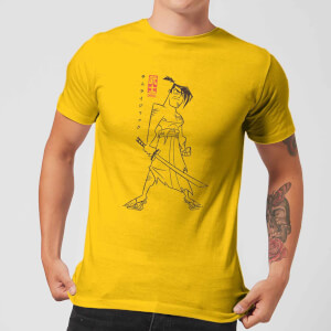 2025人気の Kanji Vintage Jack Samurai Men's Clothing Yellow - T-Shirt ウェア
