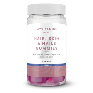 Myvitamins Hair Skin and Nails Gummies, Blueberry, 60 Gummies