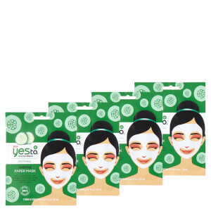 yes to Cucumber Calming Paper Single Use Mask (Pack of 4)