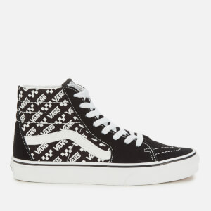 Vans Sk8 Hi Logo Repeat Hi Top Trainers Black True White